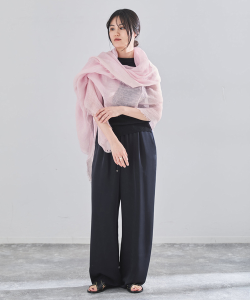 IENA（イエナ）の「NIMNIMDUAI/ニムニムデュアイ PLAIN GAUZE STOLE ストール（ストール/ショール・レディース・ブラウン/キャメル/ピンク/ベージュ/ブルー系その他/オレンジ・FREE）」の20枚目の写真