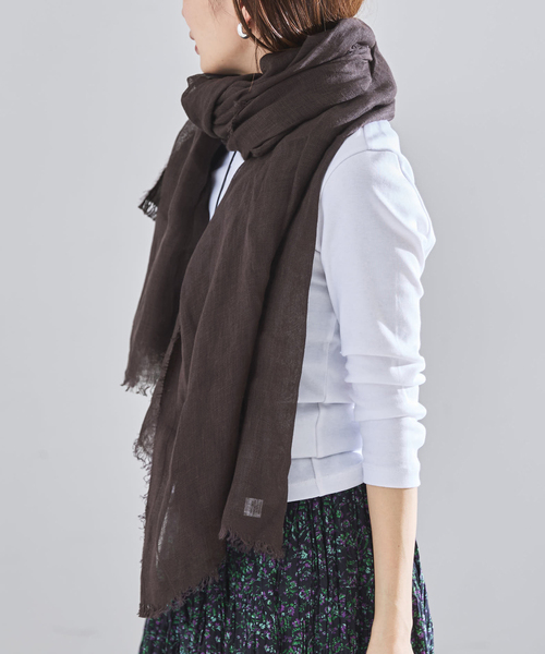 IENA(イエナ)の「NIMNIMDUAI/ニムニムデュアイ PLAIN GAUZE STOLE ストール(ストール/ショール・レディース・ブラウン/キャメル/ピンク/ベージュ/ブルー系その他/オレンジ・FREE)」の20枚目の写真