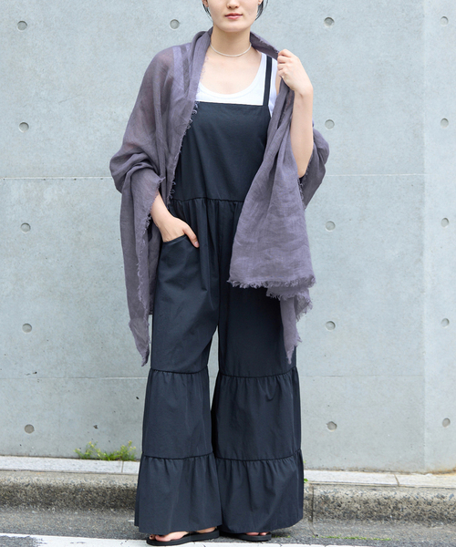 IENA（イエナ）の「NIMNIMDUAI/ニムニムデュアイ PLAIN GAUZE STOLE ストール（ストール/ショール・レディース・ブラウン/キャメル/ピンク/ベージュ/ブルー系その他/オレンジ・FREE）」の8枚目の写真