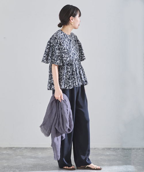 IENA（イエナ）の「NIMNIMDUAI/ニムニムデュアイ PLAIN GAUZE STOLE ストール（ストール/ショール・レディース・ブラウン/キャメル/ピンク/ベージュ/ブルー系その他/オレンジ・FREE）」の14枚目の写真