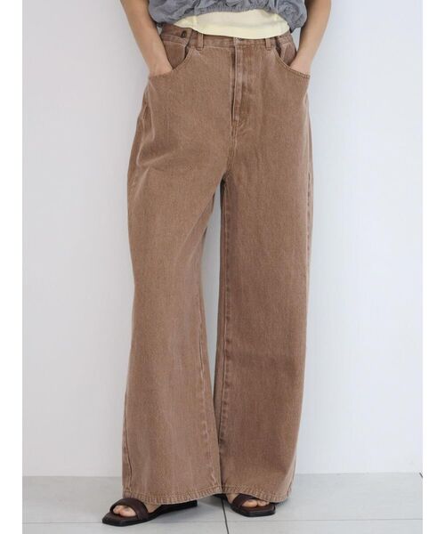 FIKA.（フィーカ）の「Waist tuck fade denim pants（デニムパンツ・レディース・ブラウン/キャメル/グリーン系その他3・MEDIUM）」の9枚目の写真