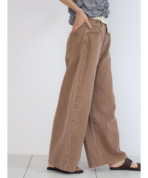 FIKA.（フィーカ）の「Waist tuck fade denim pants（デニムパンツ・レディース・ブラウン/キャメル/グリーン系その他3・MEDIUM）」の10枚目の写真