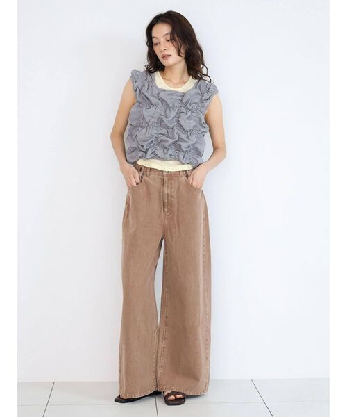 FIKA.（フィーカ）の「Waist tuck fade denim pants（デニムパンツ・レディース・ブラウン/キャメル/グリーン系その他3・MEDIUM）」の13枚目の写真