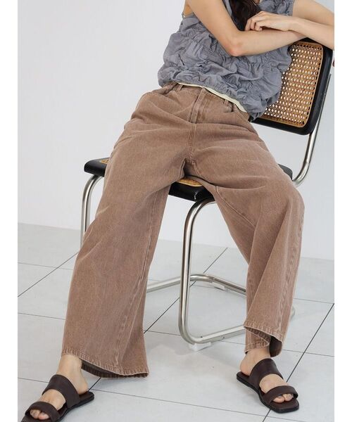 FIKA.（フィーカ）の「Waist tuck fade denim pants（デニムパンツ・レディース・ブラウン/キャメル/グリーン系その他3・MEDIUM）」の14枚目の写真