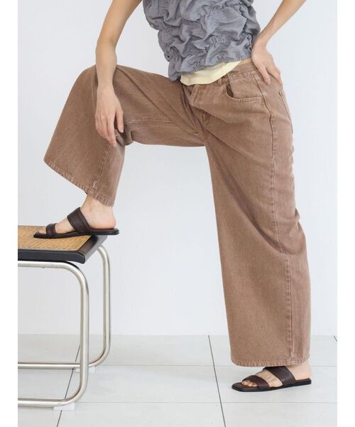 FIKA.（フィーカ）の「Waist tuck fade denim pants（デニムパンツ・レディース・ブラウン/キャメル/グリーン系その他3・MEDIUM）」の15枚目の写真