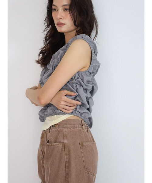 FIKA.（フィーカ）の「Waist tuck fade denim pants（デニムパンツ・レディース・ブラウン/キャメル/グリーン系その他3・MEDIUM）」の20枚目の写真
