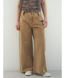 Waist tuck fade denim pants