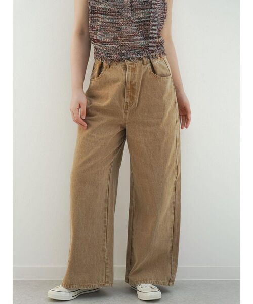 FIKA.（フィーカ）の「Waist tuck fade denim pants（デニムパンツ・レディース・ブラウン/キャメル/グリーン系その他3・MEDIUM）」の4枚目の写真