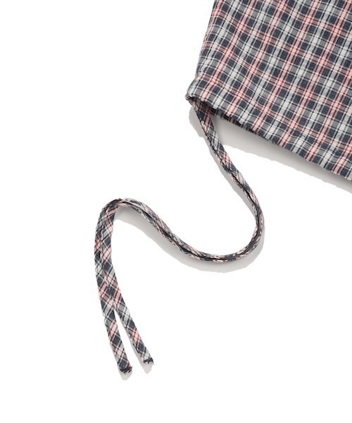 Wacky WiLLy（ワッキーウィリー）の「WOMEN'S CHECK SEERSUCKER HOODED SHIRT TYPE JUMPER（ブルゾン・レディース・クリーム/ネイビー・FREE）」の5枚目の写真