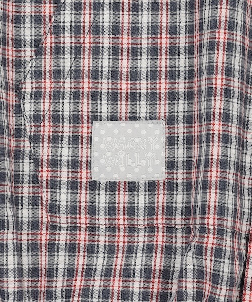 Wacky WiLLy（ワッキーウィリー）の「WOMEN'S CHECK SEERSUCKER HOODED SHIRT TYPE JUMPER（ブルゾン・レディース・クリーム/ネイビー・FREE）」の3枚目の写真