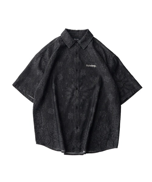 Subciety(サブサエティ)の「Loose fit denim shirt(シャツ/ブラウス・メンズ・ブラック/ワンウォッシュ/インディゴブルー/ブラック系その他・MEDIUM/LARGE/SMALL/X-LARGE)」の6枚目の写真