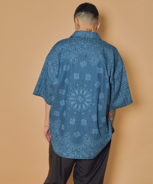 Subciety(サブサエティ)の「Loose fit denim shirt(シャツ/ブラウス・メンズ・ブラック/ワンウォッシュ/インディゴブルー/ブラック系その他・MEDIUM/LARGE/SMALL/X-LARGE)」の17枚目の写真