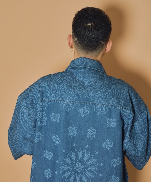 Subciety(サブサエティ)の「Loose fit denim shirt(シャツ/ブラウス・メンズ・ブラック/ワンウォッシュ/インディゴブルー/ブラック系その他・MEDIUM/LARGE/SMALL/X-LARGE)」の18枚目の写真