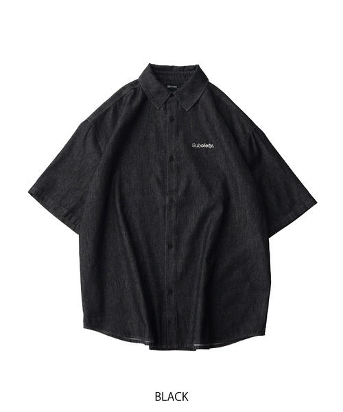 Subciety(サブサエティ)の「Loose fit denim shirt(シャツ/ブラウス・メンズ・ブラック/ワンウォッシュ/インディゴブルー/ブラック系その他・MEDIUM/LARGE/SMALL/X-LARGE)」の22枚目の写真