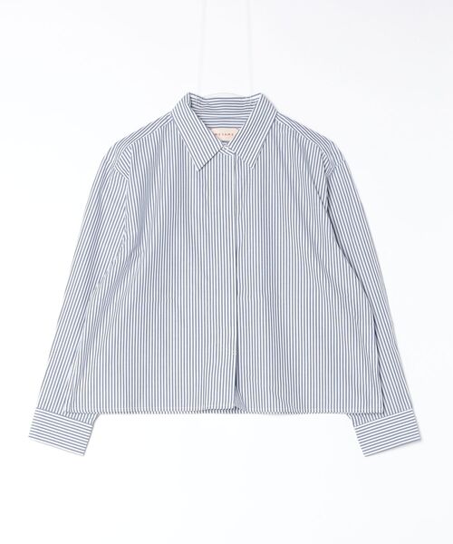 MEYAME（メヤメ）の「MEYAME/メヤメ　別注 フライフロントシャツ　FLY FRONT SHIRT（シャツ/ブラウス・レディース・ブルー/クリーム/ピンク・FREE）」の9枚目の写真