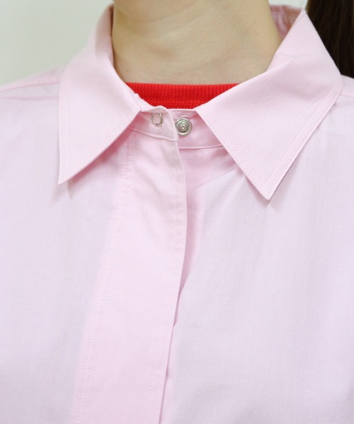 MEYAME（メヤメ）の「MEYAME/メヤメ　別注 フライフロントシャツ　FLY FRONT SHIRT（シャツ/ブラウス・レディース・ブルー/クリーム/ピンク・FREE）」の10枚目の写真