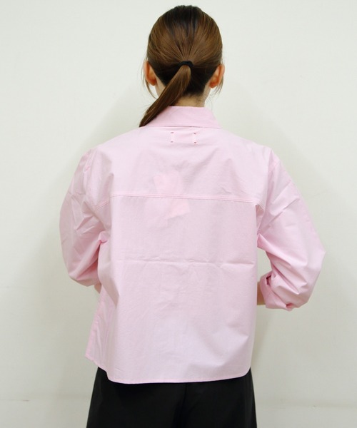 MEYAME（メヤメ）の「MEYAME/メヤメ　別注 フライフロントシャツ　FLY FRONT SHIRT（シャツ/ブラウス・レディース・ブルー/クリーム/ピンク・FREE）」の14枚目の写真