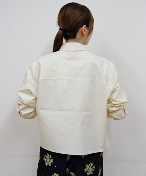 MEYAME（メヤメ）の「MEYAME/メヤメ　別注 フライフロントシャツ　FLY FRONT SHIRT（シャツ/ブラウス・レディース・ブルー/クリーム/ピンク・FREE）」の19枚目の写真