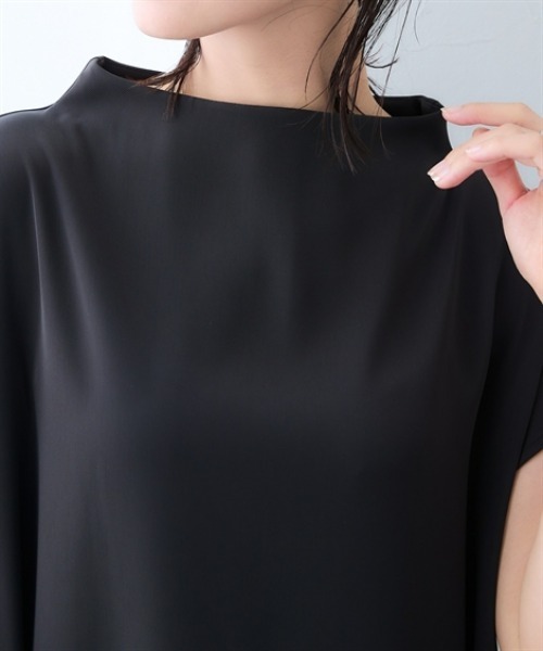 7days Life Styling（セブンデイズライフスタイリング）の「美極とろみ素材　ハイネックワンピース（ワンピース・レディース・チャコール/ライトグレー・LL/L/M/S）」の7枚目の写真