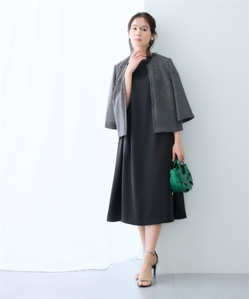 7days Life Styling（セブンデイズライフスタイリング）の「美極とろみ素材　ハイネックワンピース（ワンピース・レディース・チャコール/ライトグレー・LL/L/M/S）」の12枚目の写真