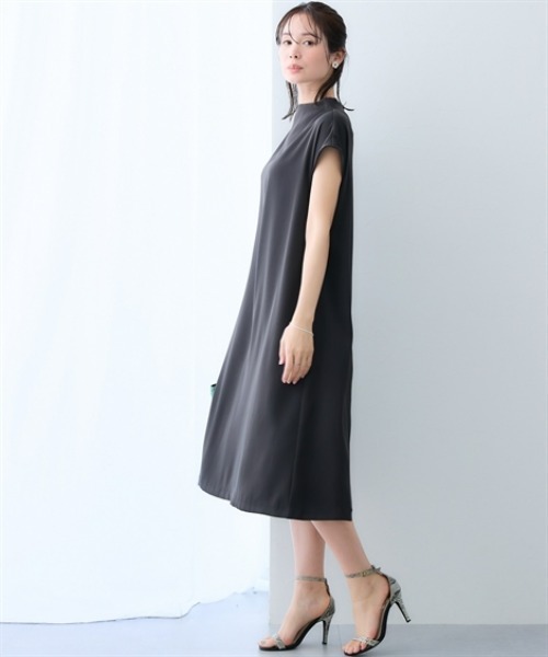 7days Life Styling（セブンデイズライフスタイリング）の「美極とろみ素材　ハイネックワンピース（ワンピース・レディース・チャコール/ライトグレー・LL/L/M/S）」の13枚目の写真
