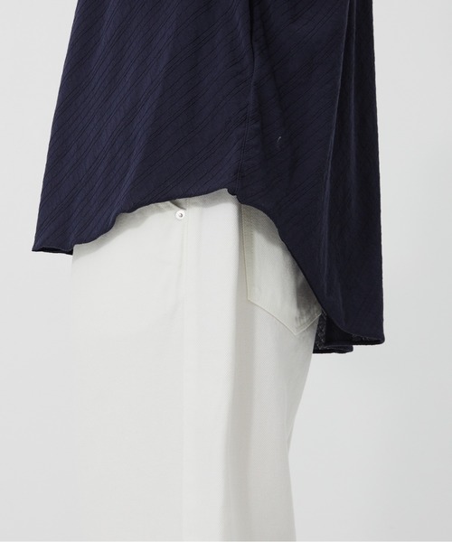 PUBLIC TOKYO(パブリックトウキョウ)の「【P.T】High-gauge Jacquard Shirts /ウォッシャブル/コットン100%/夏服/伸縮性/日本製(シャツ/ブラウス・メンズ・サックスブルー/ダークグレー・S/M)」の10枚目の写真