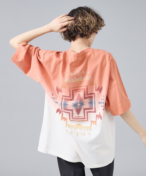 PENDLETON（ペンドルトン）の「【PENDLETON/ペンドルトン】グラデーション ダイバックプリント Tシャツ / ユニセックス（Tシャツ/カットソー・メンズ・グレー系その他/ブルー系その他/オレンジ系その他・M/L）」の3枚目の写真