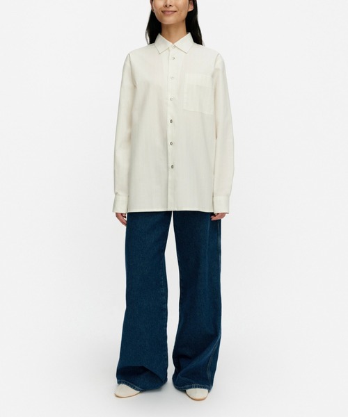 marimekko(マリメッコ)の「【kioski】Piccolo / Jokapoika blouse(シャツ/ブラウス・レディース・ライラック/ブルー/オレンジ/イエロー/ライトグリーン/ホワイト・MEDIUM/SMALL/X-SMALL/XX-SMALL/LARGE)」の2枚目の写真