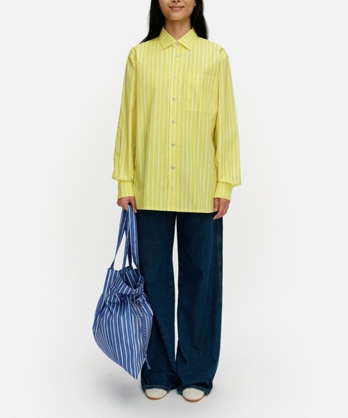 marimekko(マリメッコ)の「【kioski】Piccolo / Jokapoika blouse(シャツ/ブラウス・レディース・ライラック/ブルー/オレンジ/イエロー/ライトグリーン/ホワイト・MEDIUM/SMALL/X-SMALL/XX-SMALL/LARGE)」の5枚目の写真