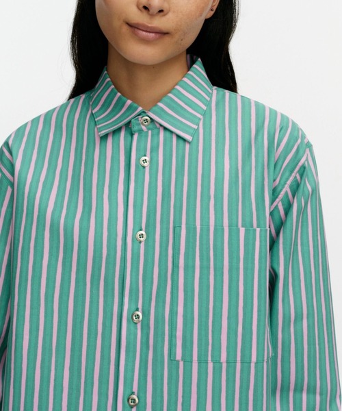 marimekko(マリメッコ)の「【kioski】Piccolo / Jokapoika blouse(シャツ/ブラウス・レディース・ライラック/ブルー/オレンジ/イエロー/ライトグリーン/ホワイト・MEDIUM/SMALL/X-SMALL/XX-SMALL/LARGE)」の16枚目の写真
