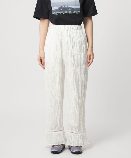 CITEN（シテン）の「＜CITEN＞ハシゴレースフリルパンツ（その他パンツ・レディース・ホワイト/ブラック・M/S）」の7枚目の写真