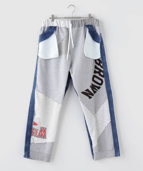 DISCOVERED(ディスカバード)の「DISCOVERED / ディスカバード Sweat x Denim Pants(デニムパンツ・メンズ・ネイビー・FREE)」の1枚目の写真