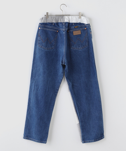 DISCOVERED(ディスカバード)の「DISCOVERED / ディスカバード Sweat x Denim Pants(デニムパンツ・メンズ・ネイビー・FREE)」の2枚目の写真