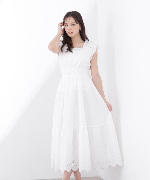PROPORTION BODY DRESSING（プロポーションボディドレッシング）の「＜Ｅ＞コットンエンブロイダリーワンピース / 1216147402（ワンピース・レディース・ブラック/ピンク/ホワイト・MEDIUM/P/S/SMALL）」の2枚目の写真