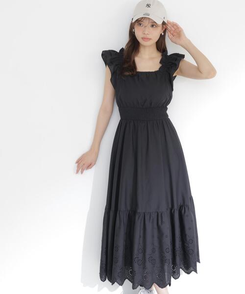 PROPORTION BODY DRESSING(プロポーションボディドレッシング)の「<E>コットンエンブロイダリーワンピース / 1216147402(ワンピース・レディース・ブラック/ピンク/ホワイト・MEDIUM/P/S/SMALL)」の4枚目の写真