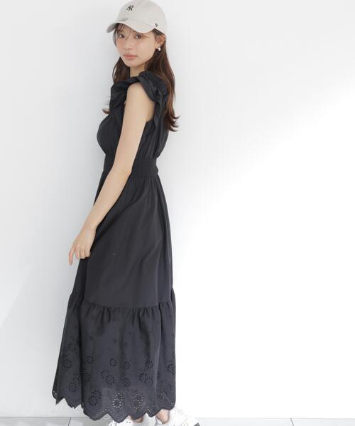 PROPORTION BODY DRESSING(プロポーションボディドレッシング)の「<E>コットンエンブロイダリーワンピース / 1216147402(ワンピース・レディース・ブラック/ピンク/ホワイト・MEDIUM/P/S/SMALL)」の5枚目の写真