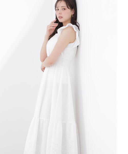 PROPORTION BODY DRESSING（プロポーションボディドレッシング）の「＜Ｅ＞コットンエンブロイダリーワンピース / 1216147402（ワンピース・レディース・ブラック/ピンク/ホワイト・MEDIUM/P/S/SMALL）」の8枚目の写真