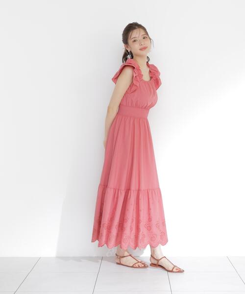 PROPORTION BODY DRESSING(プロポーションボディドレッシング)の「<E>コットンエンブロイダリーワンピース / 1216147402(ワンピース・レディース・ブラック/ピンク/ホワイト・MEDIUM/P/S/SMALL)」の19枚目の写真