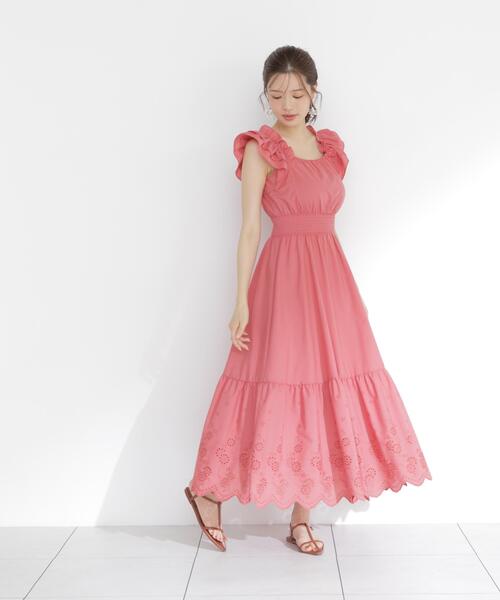PROPORTION BODY DRESSING(プロポーションボディドレッシング)の「<E>コットンエンブロイダリーワンピース / 1216147402(ワンピース・レディース・ブラック/ピンク/ホワイト・MEDIUM/P/S/SMALL)」の18枚目の写真