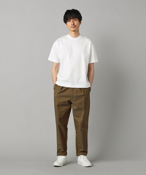 COMME CA MEN(コムサメン)の「シルキースムース ポンチTシャツ(Tシャツ/カットソー・メンズ・ネイビー/ベージュ/ホワイト・L/M)」の7枚目の写真