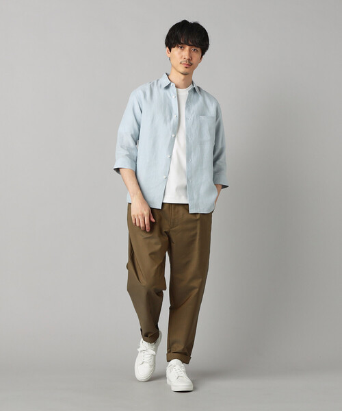 COMME CA MEN(コムサメン)の「シルキースムース ポンチTシャツ(Tシャツ/カットソー・メンズ・ネイビー/ベージュ/ホワイト・L/M)」の8枚目の写真