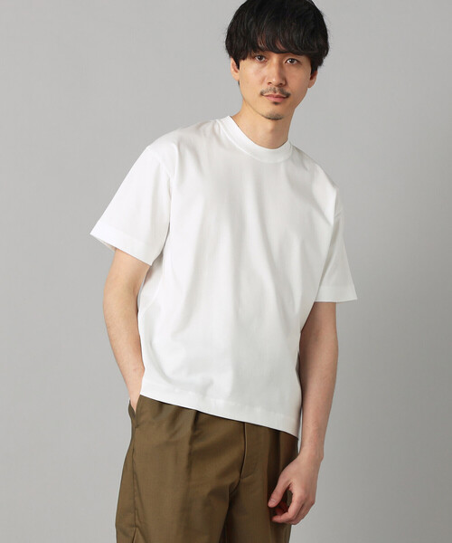 COMME CA MEN(コムサメン)の「シルキースムース ポンチTシャツ(Tシャツ/カットソー・メンズ・ネイビー/ベージュ/ホワイト・L/M)」の9枚目の写真