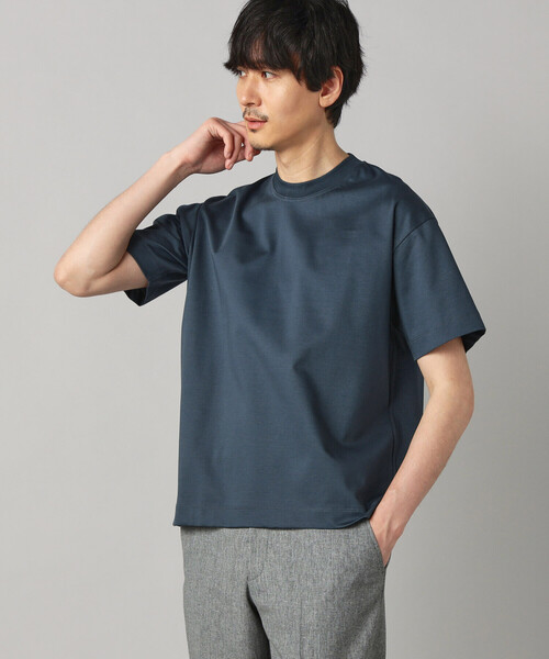 COMME CA MEN(コムサメン)の「シルキースムース ポンチTシャツ(Tシャツ/カットソー・メンズ・ネイビー/ベージュ/ホワイト・L/M)」の13枚目の写真