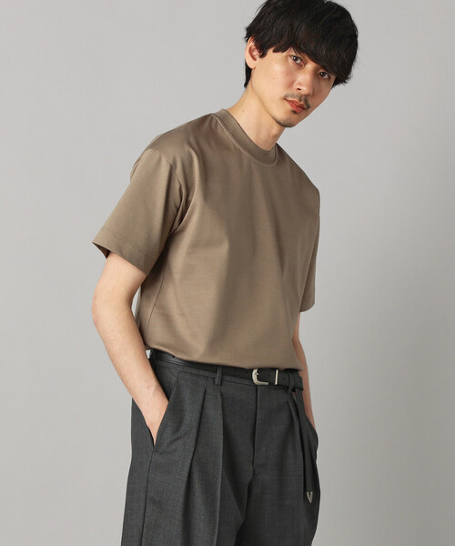 COMME CA MEN(コムサメン)の「シルキースムース ポンチTシャツ(Tシャツ/カットソー・メンズ・ネイビー/ベージュ/ホワイト・L/M)」の16枚目の写真