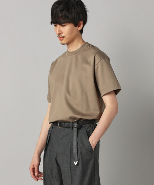 COMME CA MEN(コムサメン)の「シルキースムース ポンチTシャツ(Tシャツ/カットソー・メンズ・ネイビー/ベージュ/ホワイト・L/M)」の17枚目の写真