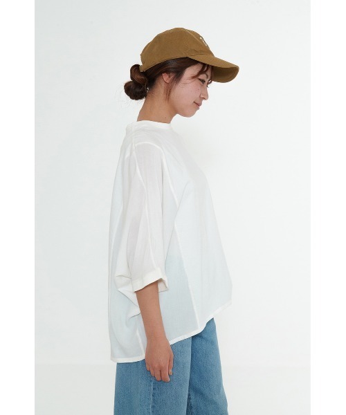 HEART MARKET(ハートマーケット)の「やわらかタッチワイドプルオーバー(Tシャツ/カットソー・レディース・サックスブルー/ナチュラル/ブラック/ホワイト・FREE)」の9枚目の写真