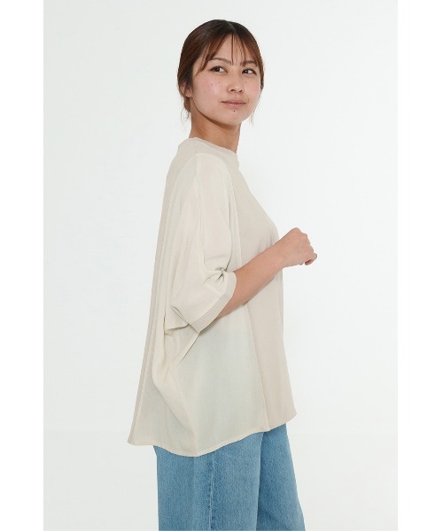 HEART MARKET(ハートマーケット)の「やわらかタッチワイドプルオーバー(Tシャツ/カットソー・レディース・サックスブルー/ナチュラル/ブラック/ホワイト・FREE)」の12枚目の写真