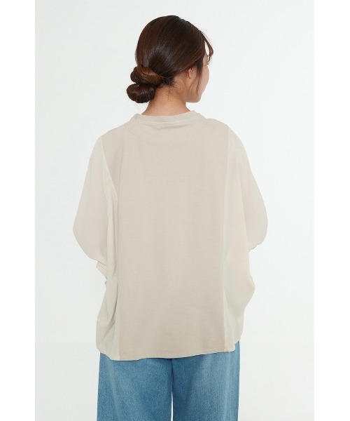 HEART MARKET(ハートマーケット)の「やわらかタッチワイドプルオーバー(Tシャツ/カットソー・レディース・サックスブルー/ナチュラル/ブラック/ホワイト・FREE)」の13枚目の写真
