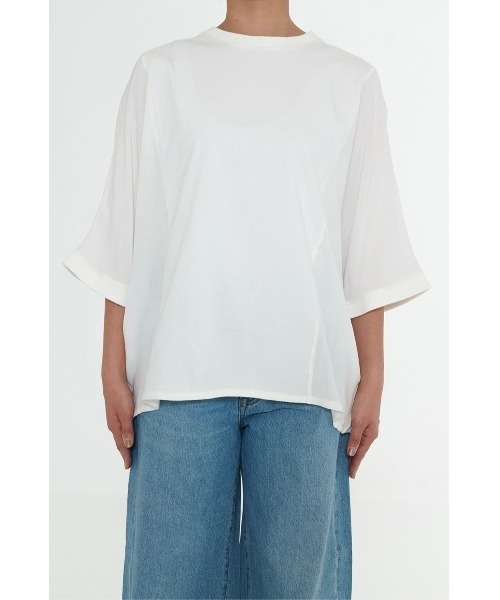 HEART MARKET(ハートマーケット)の「やわらかタッチワイドプルオーバー(Tシャツ/カットソー・レディース・サックスブルー/ナチュラル/ブラック/ホワイト・FREE)」の14枚目の写真