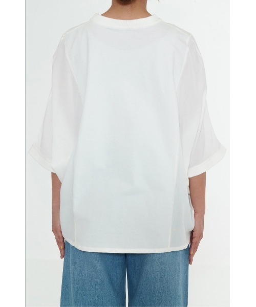 HEART MARKET(ハートマーケット)の「やわらかタッチワイドプルオーバー(Tシャツ/カットソー・レディース・サックスブルー/ナチュラル/ブラック/ホワイト・FREE)」の16枚目の写真